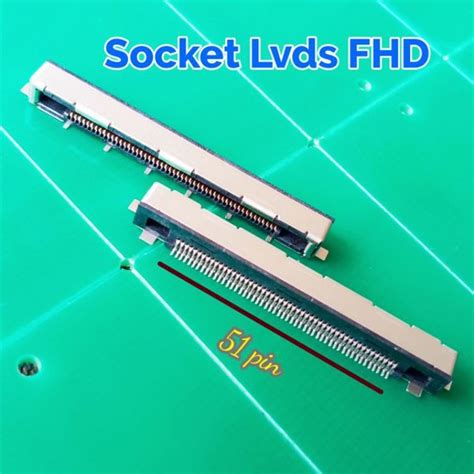 Jual SOCKET LVDS FHD 51 PIN SOCKET LVDS FULL HD 51 PIN Di Lapak