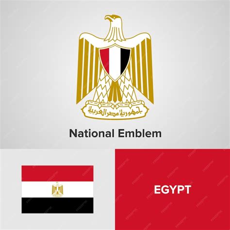 Premium Vector Egypt National Emblem And Flag