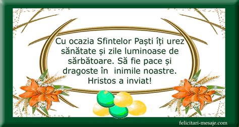 Cu ocazia Sfintelor Paşti sănătate şi zile luminoase