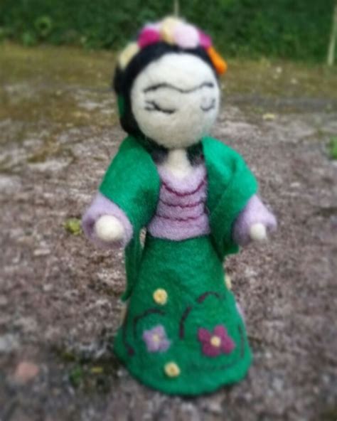 Wool Doll Frida Khalo Needle Felting Boneca Da L De Ovelha Penteada