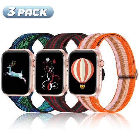 Bandiction Pack Stretchy Band Compatible With Apple Watch Mm Mm