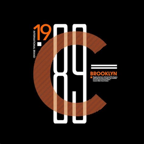 Brooklyn Mode Vintage Simple Vecteur Premium