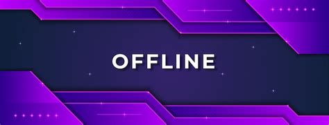 Offline twitch banner template | Free Vector