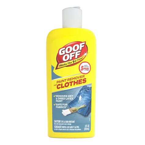 Goof Off 8 Oz Paint Remover For Clothes Removes Wet Or Dried Latex