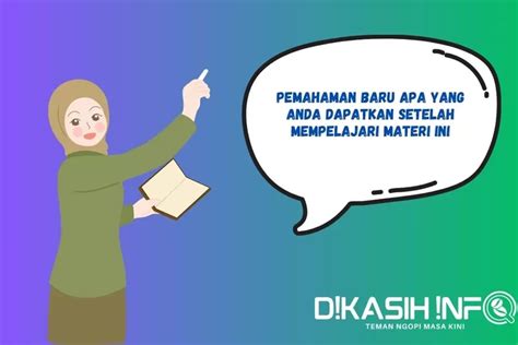 Referensi Jawaban Pemahaman Baru Apa Yang Anda Dapatkan Setelah