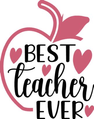 Best Teacher Ever Back To School Free Svg File Image Svg Heart