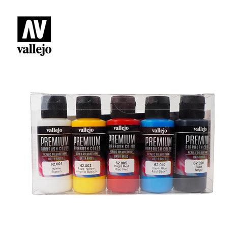 PINTURA VALLEJO PREMIUM PACK COLORES BASICOS OPACOS 60ML