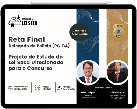 Concurso PC BA tenha acesso a questões e mapas mentais