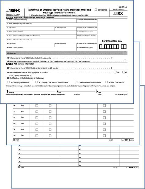 Irs Tax Forms 1095 C