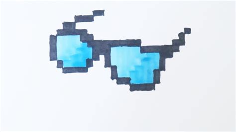 Comment Dessiner Des Lunettes De Soleil Pixel Art Youtube