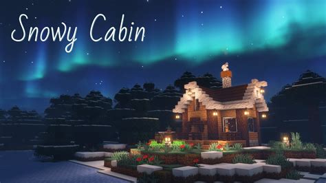 Minecraft Relaxing Longplay Building A Cosy Cabin In The Snow No