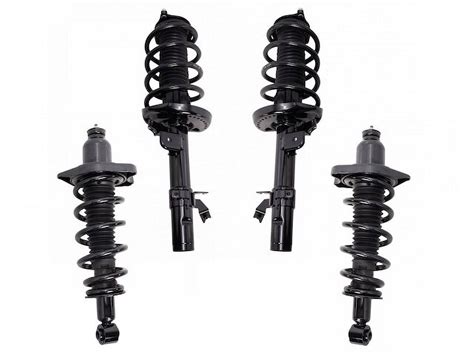 Front And Rear Shock Strut And Coil Spring Kit 4 Piece Compatible