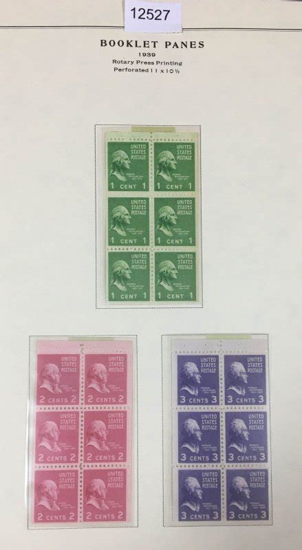 Us Stamps Booklet Panes Mint Og Nh Collection Lot United