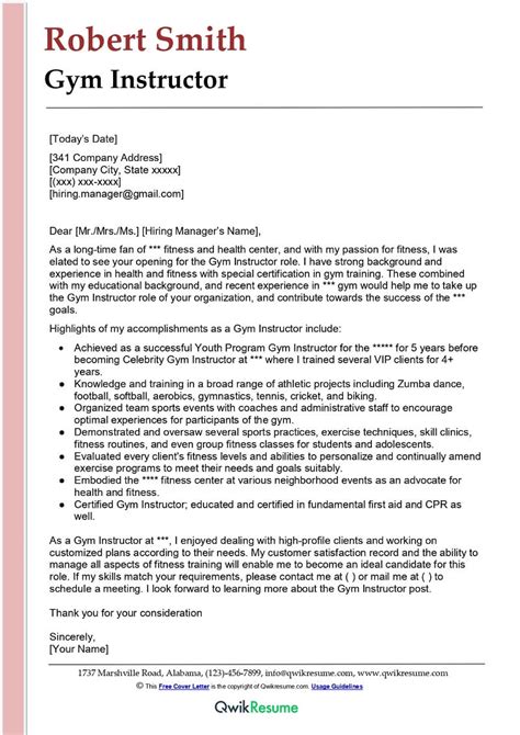 Cover Letter Examples For Gym Most Popular Gover Hot Sex Picture