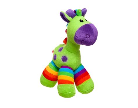 Bright Stripes Giraffe Plush Rattle Toy The Little Baby Shop