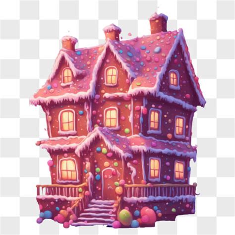 Download Whimsical Gingerbread House Cartoons Online Creative Fabrica