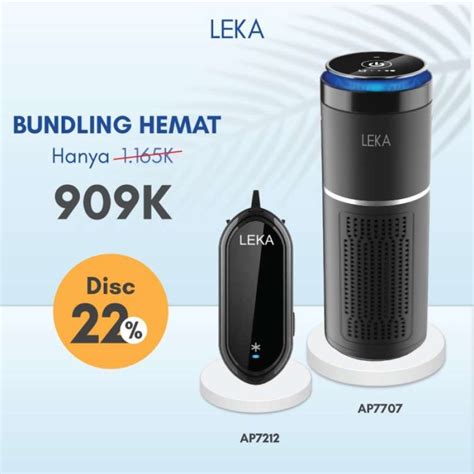 Promo LEKA AP7707 Battery Air Purifier HEPA13 Filter Sinar UV C