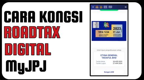 Cara Kongsi LKM MyJPJ Roadtax Digital YouTube