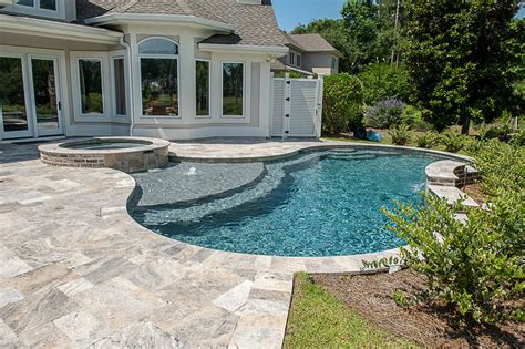 Travertine Pavers For Pool Decks And Patios American Paving Design