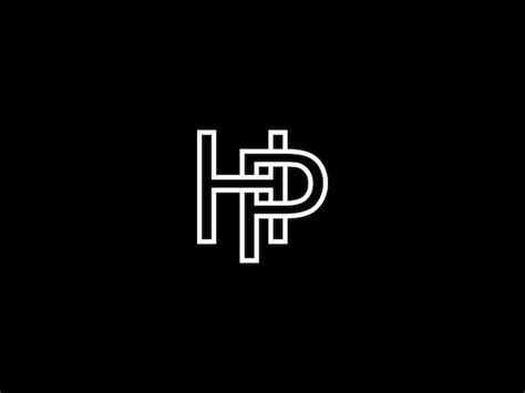 Premium Vector | Hp logo on a black background