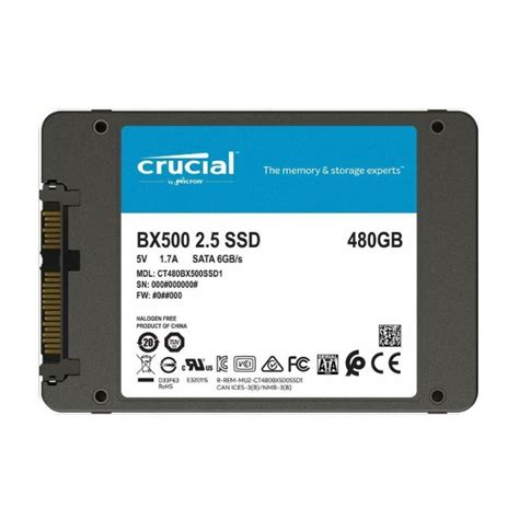 Disque Dur SSD Crucial BX500 500 Go Format 2 5 Pearl Fr