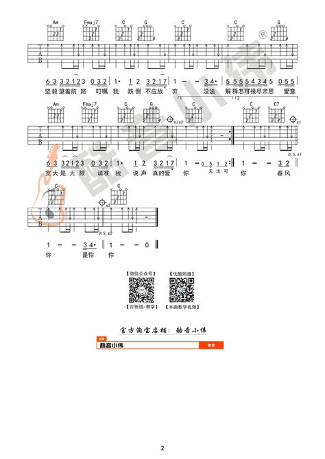 真的爱你吉他谱 C调简单版 Beyond 高清图片谱 吉他源