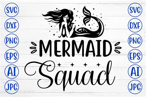 Mermaid Squad Svg Grafik Von Graphicbd · Creative Fabrica