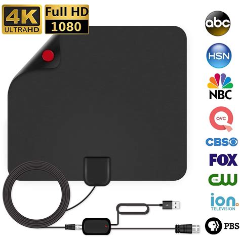 Flat Hd Digital Indoor Amplified Tv Antenna With Amplifier Miles