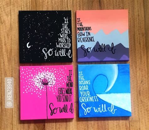 Canvas So Will I Billion X Hillsong United Canvas Art Quotes