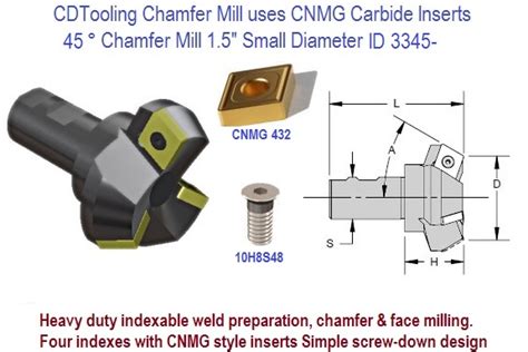 45 Degree Chamfer Mill 1 12 15 Inch Small Diameter Ideal For Weld