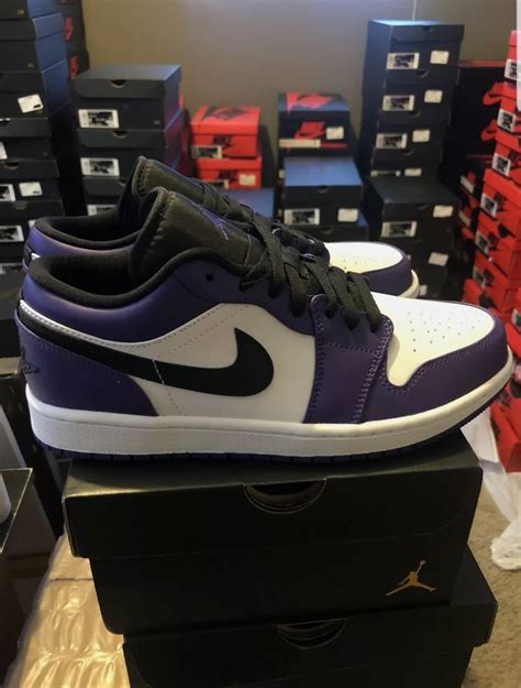 Nike Air Jordan 1 Low Purple White 100% Authentic With Receipt ...