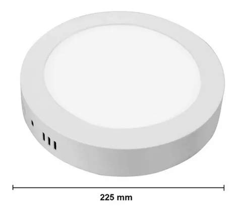 Panel Plafon Led 18w Aplicar Redondo Frio Meses Sin Intereses