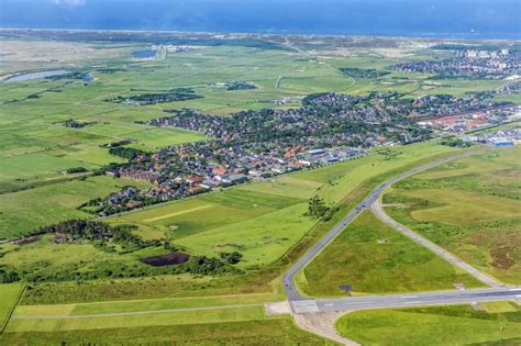 Sylt Ost von oben Ortskern und Orts Zentrum an der Meeres Küste der