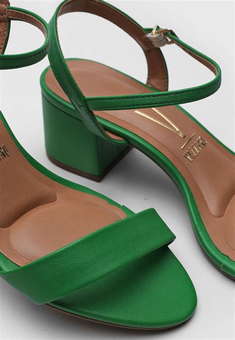 Sandalia Salto Grosso Verde - Sandália Vizzano Salto Grosso Verde - Compre Agora | Dafiti Brasil