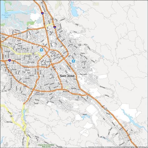 Map of San Jose, California - GIS Geography