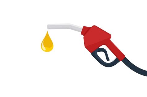 Boquilla de gasolinera aislada en diseño de vector de estilo plano de