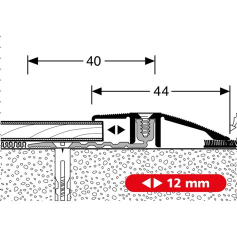 Twin Ausgleichs Profil PF 486 Alu sand eloxiert Länge 0 9 m von