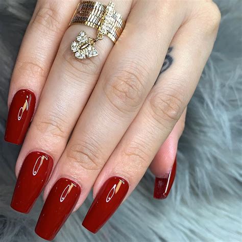 7 Red Coffin Nail Designs To Get For Your Parties In 2023