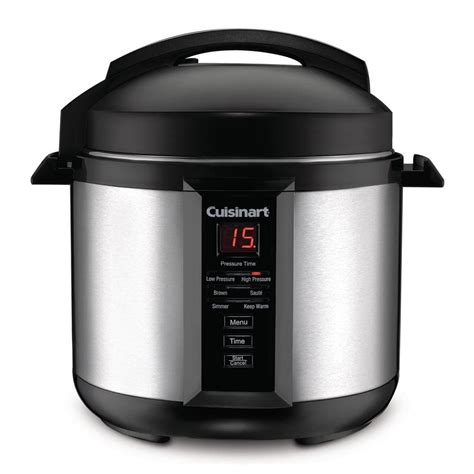 Cuisinart 4 Qt Brushed Stainless Pressure Cooker CPC 400 The Home Depot