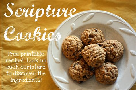 Scripture Cookies (with free printable recipe) | Scripture cookies ...