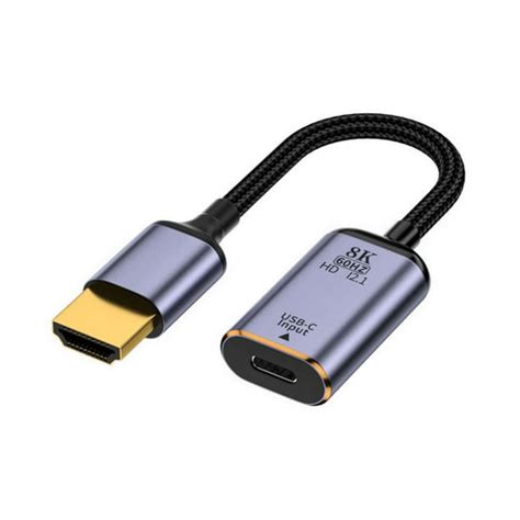 Whigetiy Usb C Female To Hdmi Compatible Male Cable Adapter Usb Type C Input To Hdmi Comp