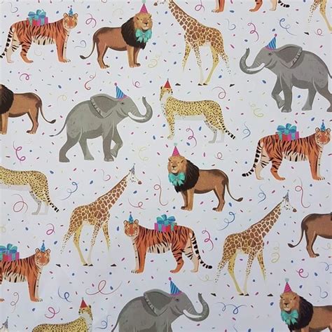 Rouleau De Papier Cadeau Pour Enfant Cm X M Animaux