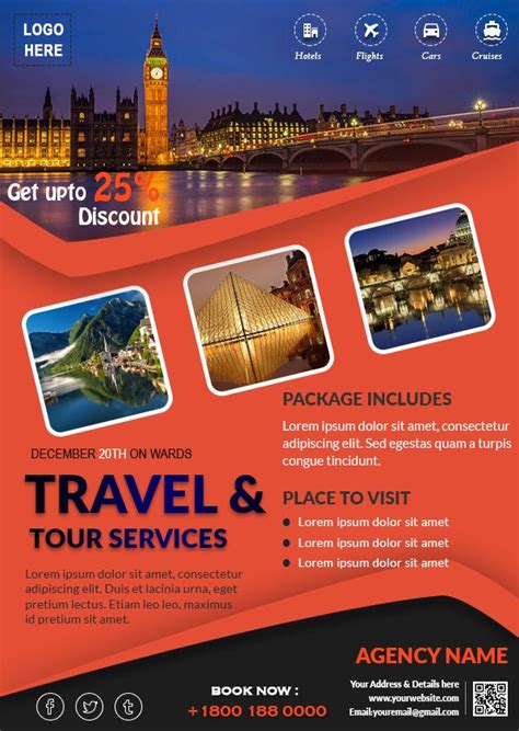 Travel And Tour Services Agency Flyer Template Travel And Tours