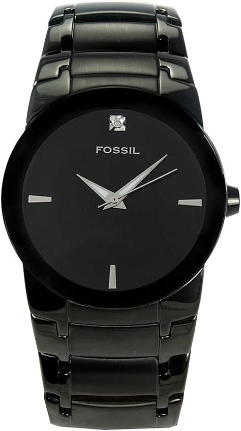 Buy Fossil Mens Fs4279 Diamond Accented Black Ion Plated Stainless Steel Watch Online At Low