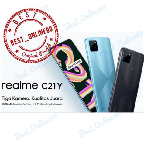 Jual Realme C Y Gb Hitam Silang Biru Silang Mah