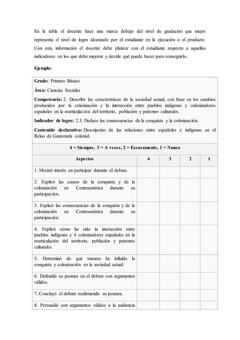 Escala de calificación o de rango PDF