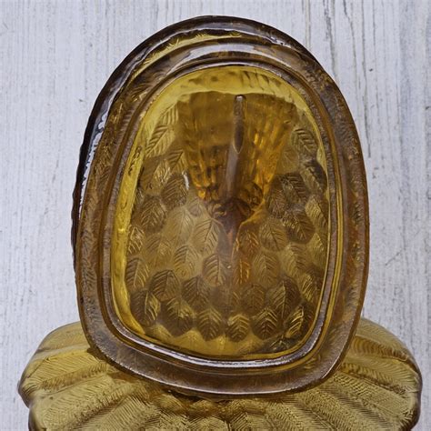 Vintage Le Smith Amber Orange Glass Turkey Candy Dish With Lid Ebay