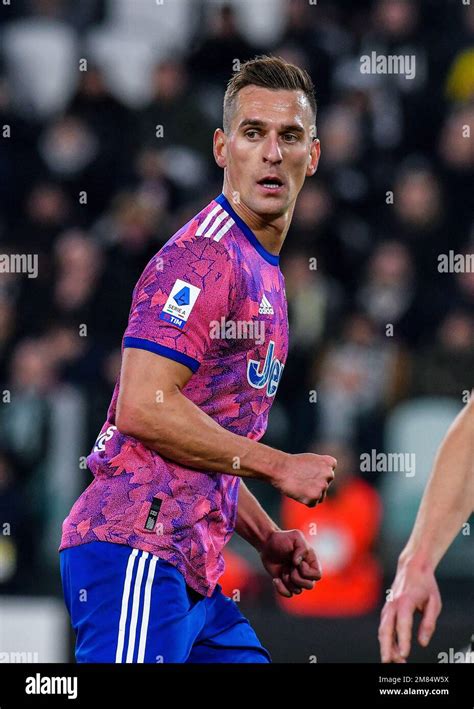 Arkadiusz Milik De Juventus Fc En Action Pendant La Série Un Match De