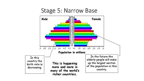 Population Pyramids Stages of Demographic Transition Model Stage