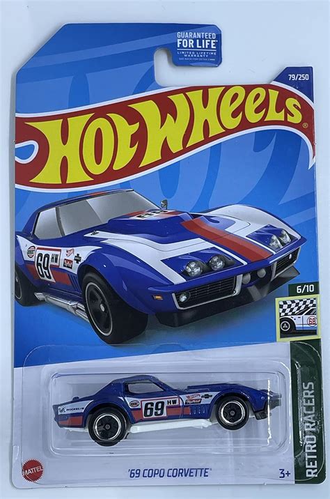 Hot Wheels Copo Corvette Blue Retro Racers Amazon